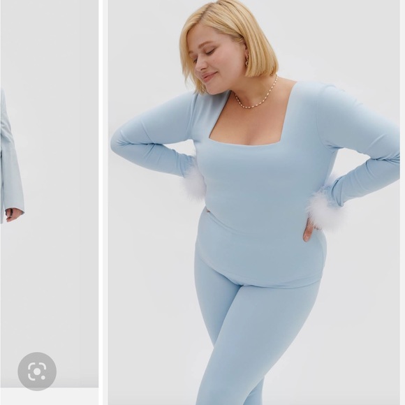 SLEEPER THE WEEKEND CHIC SET WITH LEGGINGS IN BLUE NEW XL - Picture 1 of 7